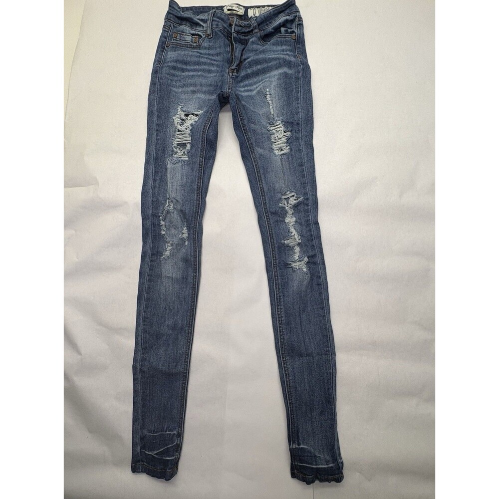 Indigo Rein Jeans Women’s 0 Anklet Distressed Skinny Stretch Denim